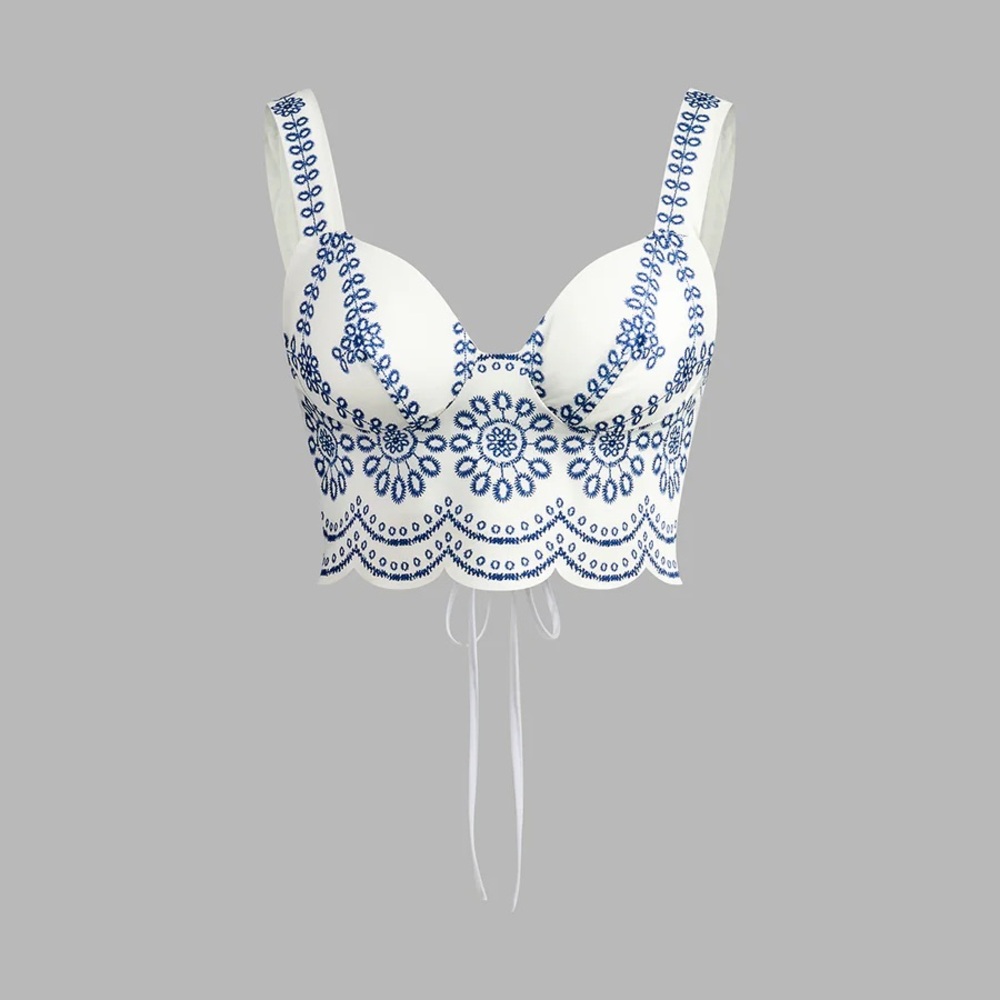 Printed Sleeveless Tie Back Skirt Set - Picture 2 of 5